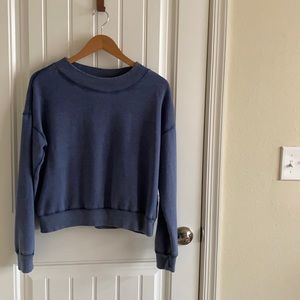 Blue Cropped Aerie Sweater